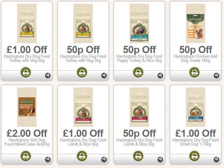 Harringtons free cat and dog food vouchers